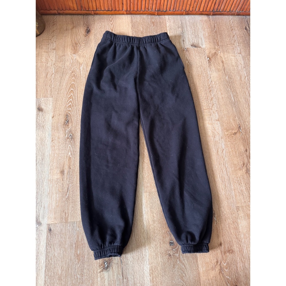 Aritzia TNA Black Cozy Fleece‎ Mega Sweatpants Joggers Size 2XS
